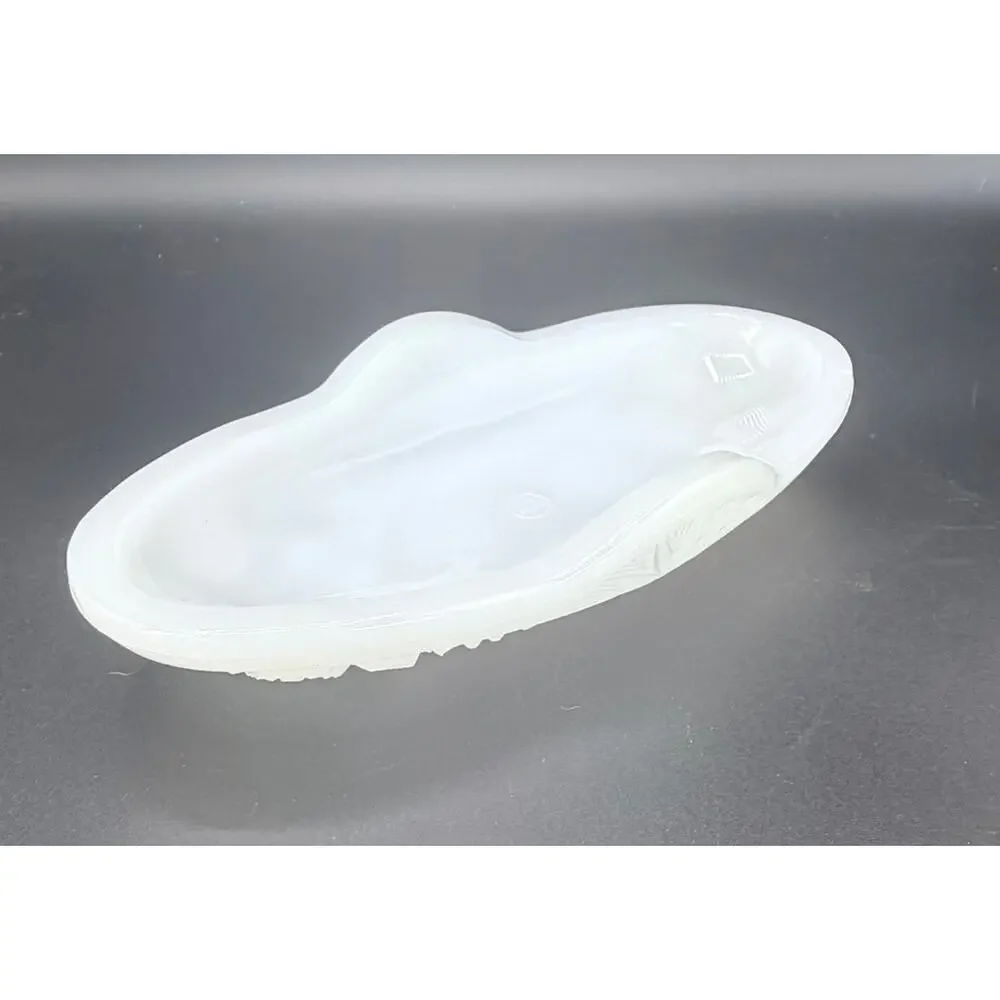 Vintage McKee Pressed Cut Milk Glass Relish Dish – Early American EAPG